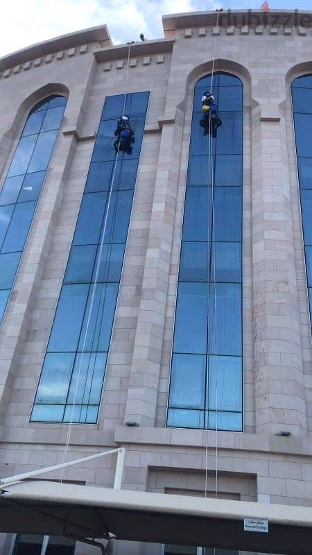 تنظيف زجاج خارجي External glass cleaning 8