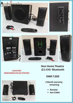 Ikon 2.1 CH -Bluetooth- Home Theatre For sale