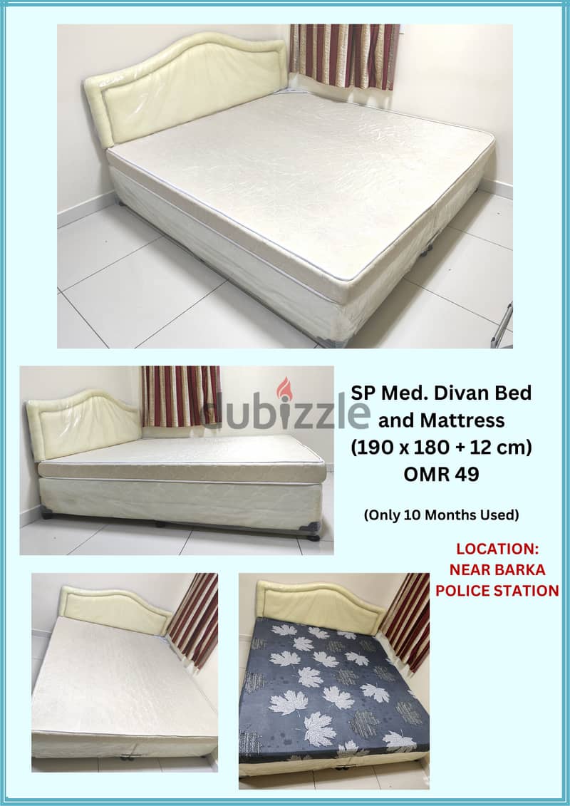 Bed and Mattress for sale (190 x 180 + 12 cm) 0