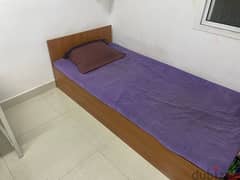 single cot bed with Mattress 200X 90 cm.