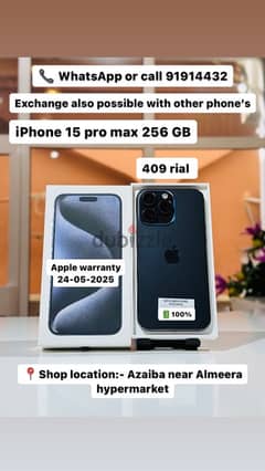 iPhone 15 pro max 256 GB very good condition