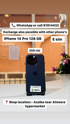 Apple iPhone 14 Pro 128 GB eSIM with 100% battery health