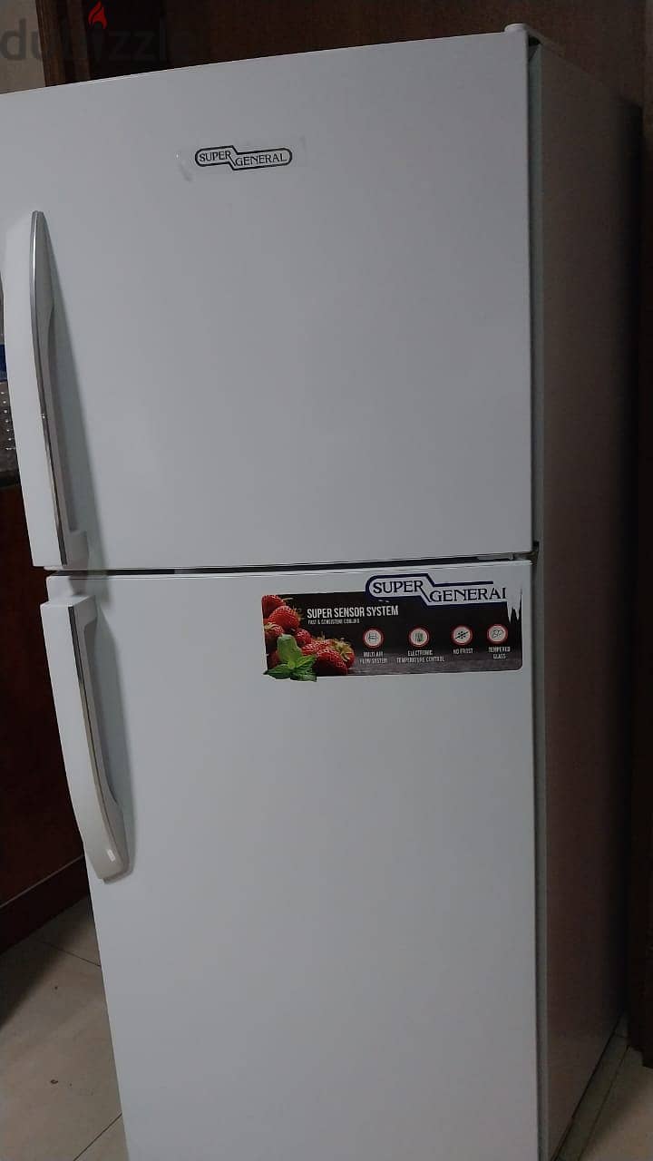 Super General Double Door Refrigerator, 250 L, White, SGR255 0