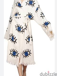 Organic Cotton Evil Eye Beach Robe 0