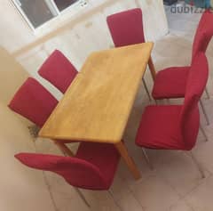 dinning table with 6 chairs