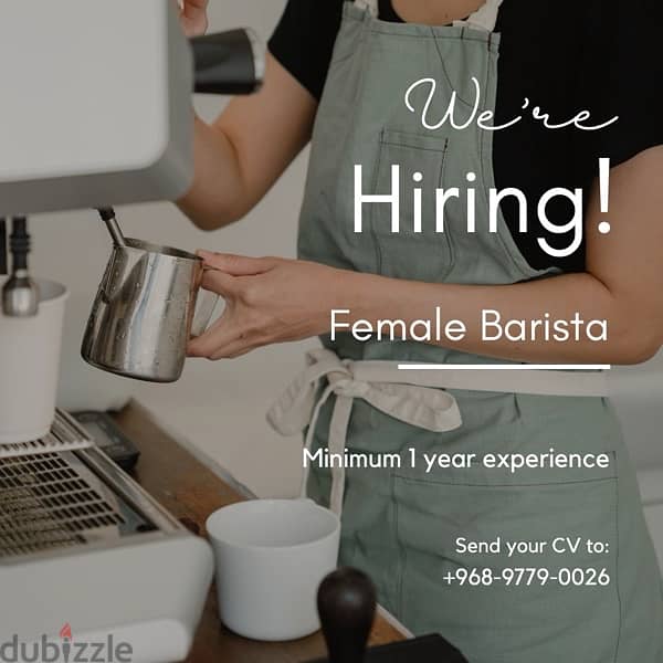 barista  _ waitress Philippines only in Oman 0