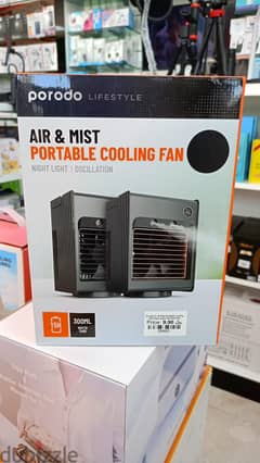 Porodo Lifestyle Air & Mist Portable Cooling Fan Night Light