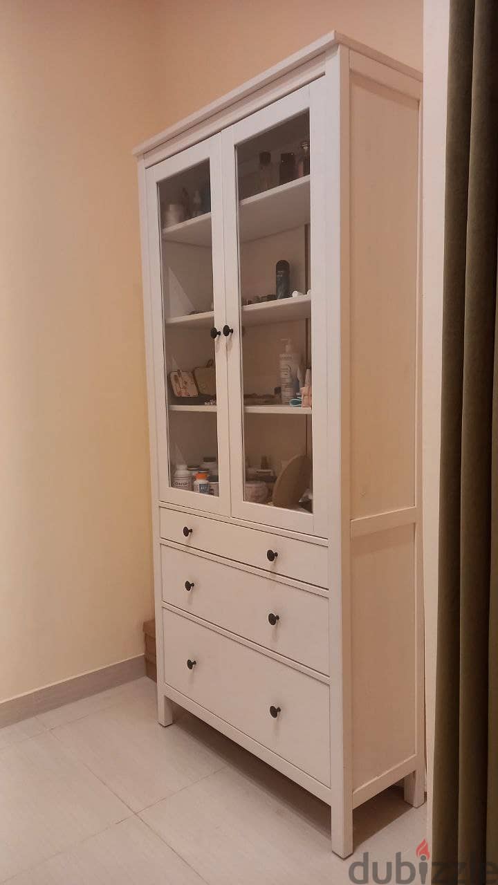 IKEA, Glass-door cabinet with 3 drawers 1