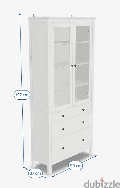 IKEA, Glass-door cabinet with 3 drawers 3