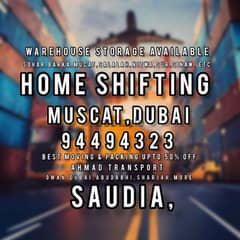 EXPERT TRANSPORT COMPANY PACKERS MOVERS MUSCAT TO DUBAI, SAUDIA