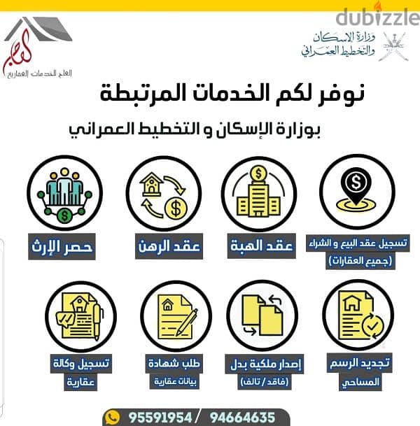 يمكنك انجاز خدمات الاسكان عبر مكتب العاج العقارية 3