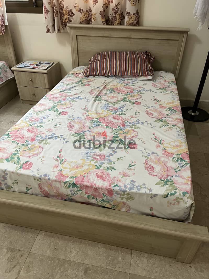 Double Bed Set Maple 120x190x20 1