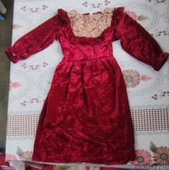 Red velvet dress and pant for girl kids 0