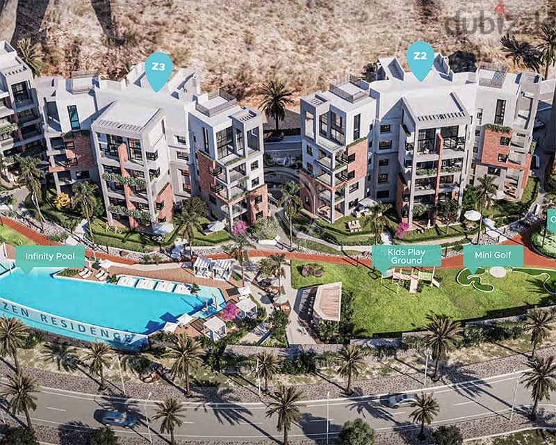 Zen 1 Bedroom Apartment in Muscat Bay 1