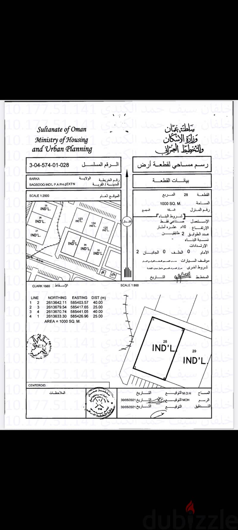 ارض صناعية  للايجار الشهري 0