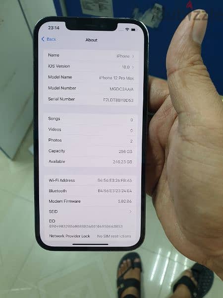 iphone 12 pro max 256gb//85% battrey 2