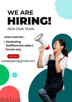 Marketing Staff [Female Only] Service Sale