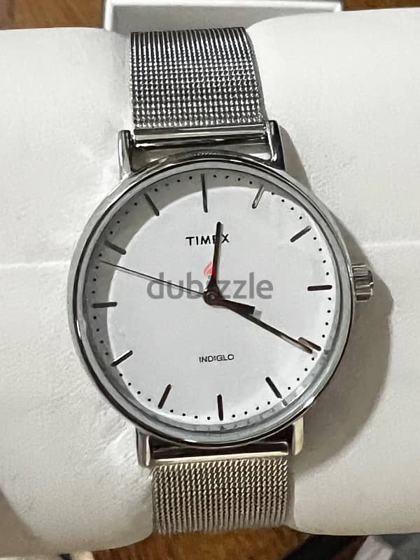 Timex New ساعه تايمكس جميله باللون الابيض جديده 7