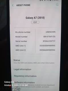 Samsung A7 PTA Approved 4/128 gb