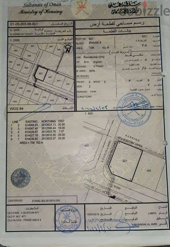 فرصة ذهبية ارض في المعبيلة شارع النور على شارعين 0