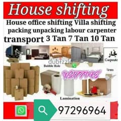 House shiffting and packing transport loading