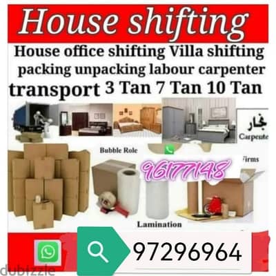 House shiffting and packing transport loading