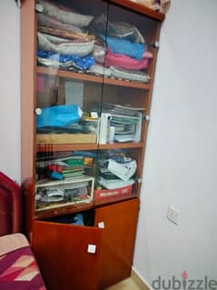 wooden glass cupboard