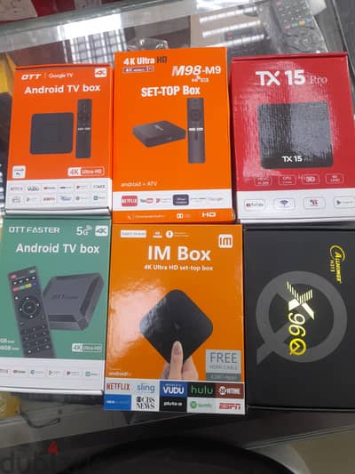 we have all type Android box&Internet raouter sells and installation