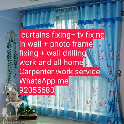 curtain/TV/photo fix in wall/IKEA fix,carpenter work/drilling work/etc