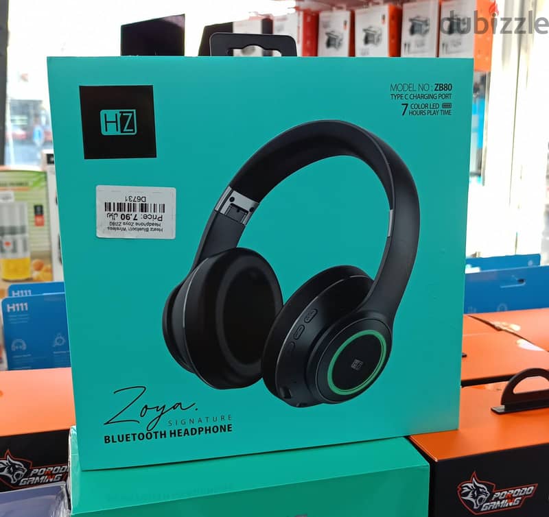 Heatz Bluetooth Wireless Headphones Zoya ZB 80 0