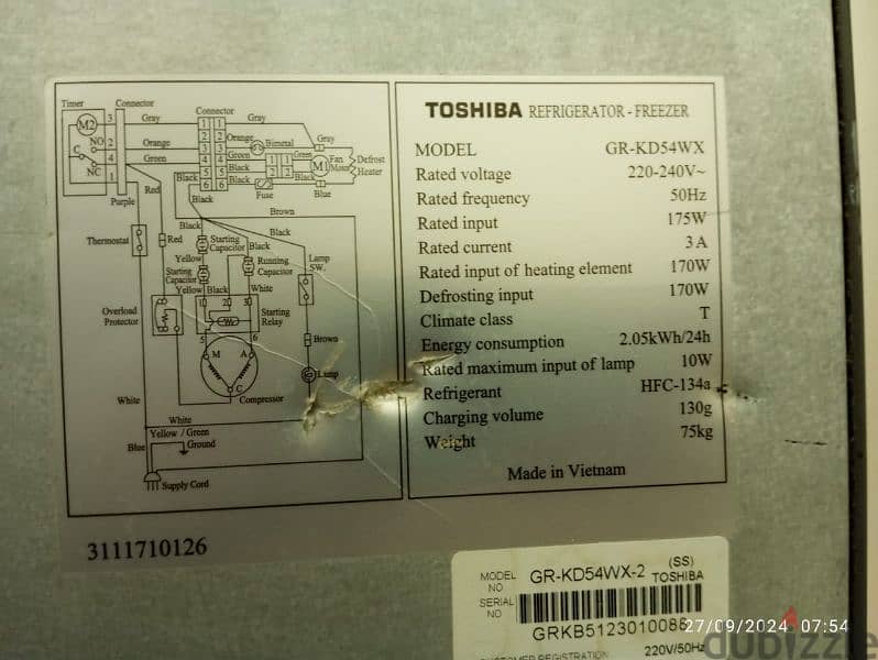 good Toshiba refrigerator 6.50 litar 3