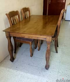 DINING TABLE 165 X 90 X 75 CM MALAYSIAN WOOD