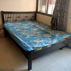 Bed Large Queen Size - Malaysian Wooden 205X 155x 40 cms 0