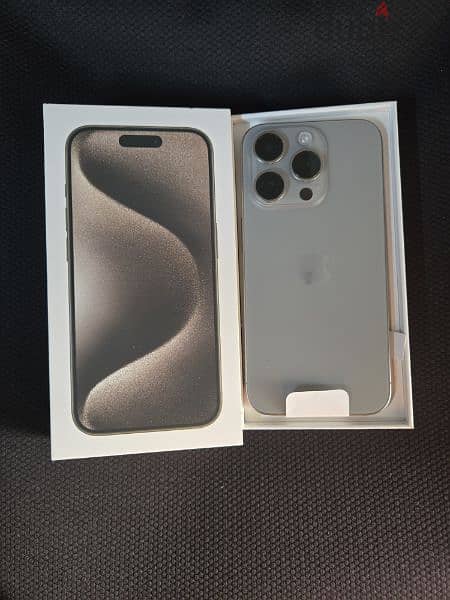 iphone 15 pro natural titanium in like new condition 1