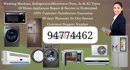 Appliance service at ur doorstep 24/7 Ac refrigerator washing machine