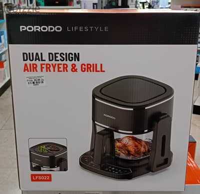 Porodo Lifestyle Dual Design Air Fryer & Grill