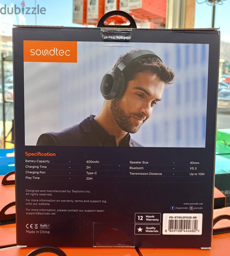 Porodo Soundtec Nova Wireless Headphones 1