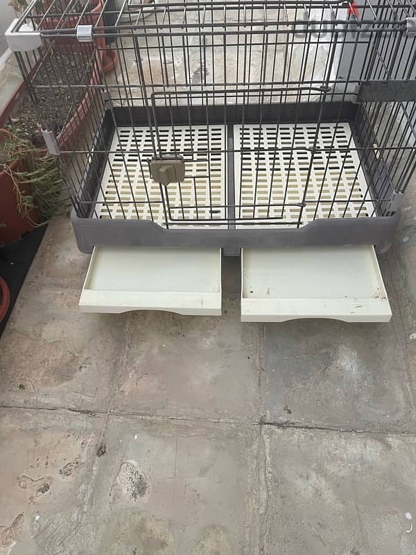 Cat Cage with Litter Box 2