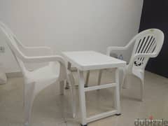 2 chairs and table for sale