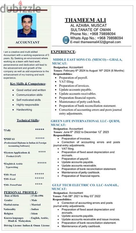 Searching job for the position of Accountant 0