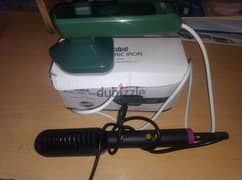 mini electric iron box and hair silk brush for sale 0