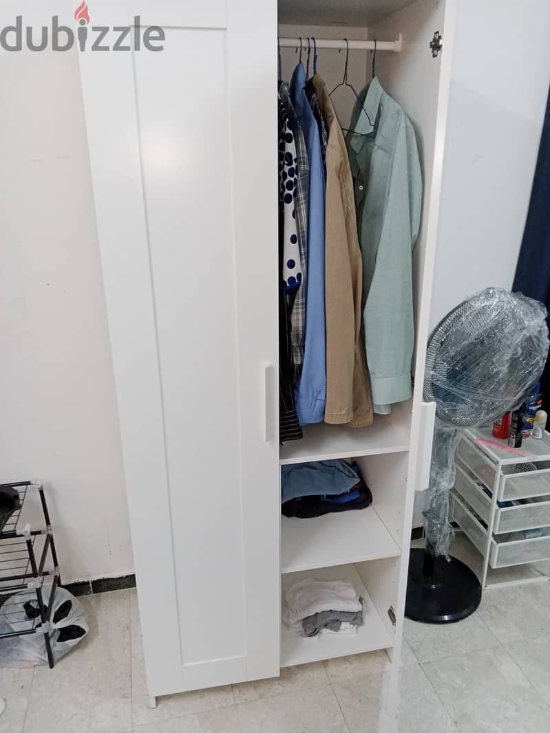 Ikea white wardrobe 190cm*80cm double door 0