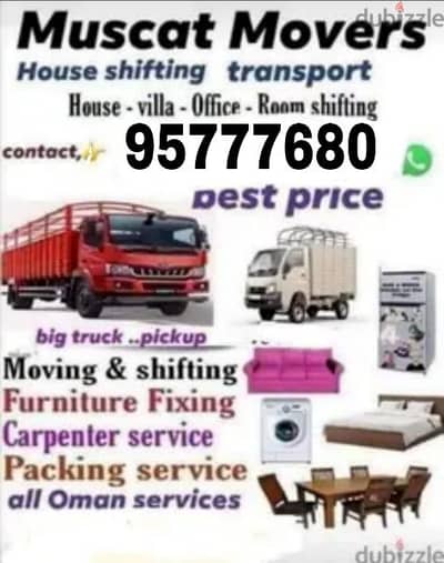 Muscat House shifting and transport services furniture fixing