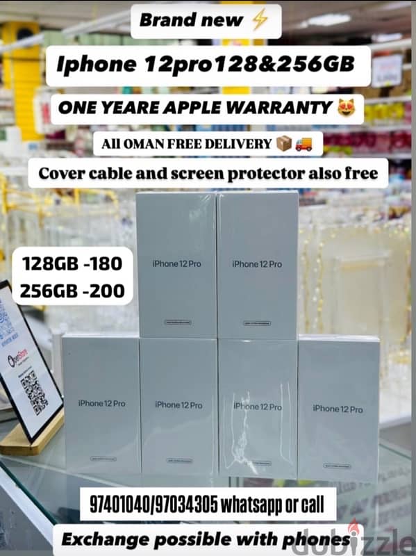 Iphone 12 Pro 128GB&256Gb brand new 1 Year Apple warranty - 0