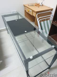 glass top coffee table