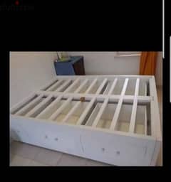 queen size bed with big 6 Drawers . urgently sale  Ghubrah  (79262005) 0