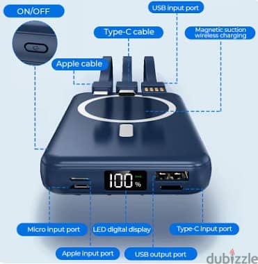 NYork Charging 10000mAh Powerbank + Cables PB515 4