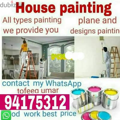 painter Available for interior and exterior painting work & door paint