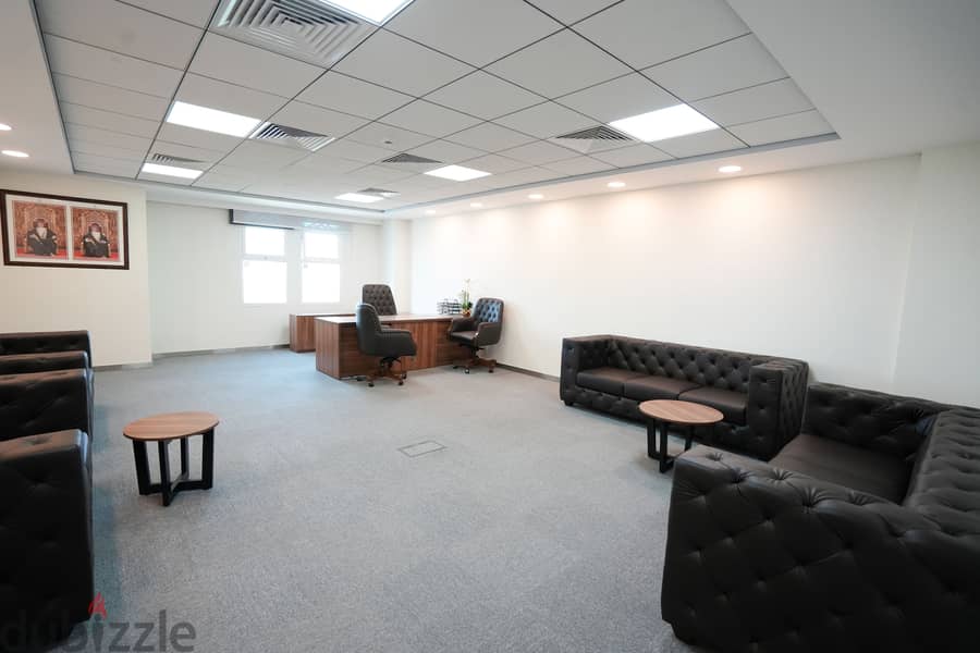 BEAUTIFUL FURNISHED OFFICE SPACE FOR RENT IN AZAIBA 2