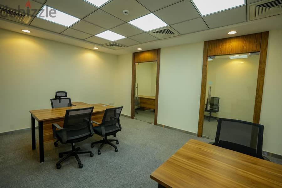 BEAUTIFUL FURNISHED OFFICE SPACE FOR RENT IN AZAIBA 5